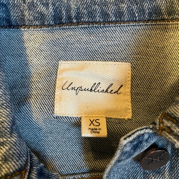NEW Unpublished Jean Jacket - Picture 2 of 4
